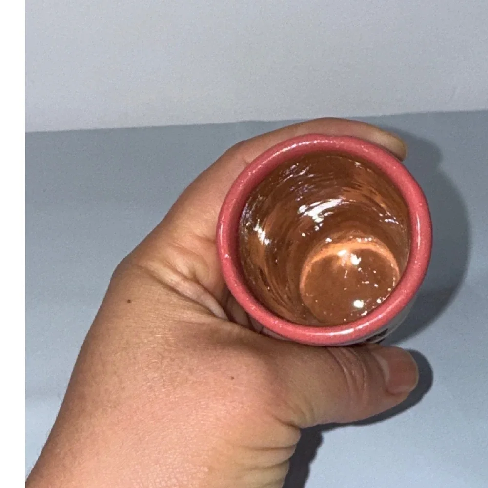 Ceramic Shot Glass Souvenir Hand Painted Pottery Jalpan de Serra Qro.